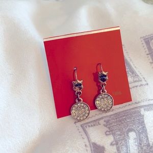 Juicy Couture drop pave earrings